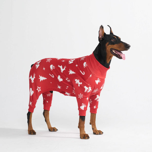 Pyjama de Noël pour chien - Joie Rouge