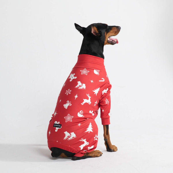 Pyjama de Noël pour chien - Joie Rouge
