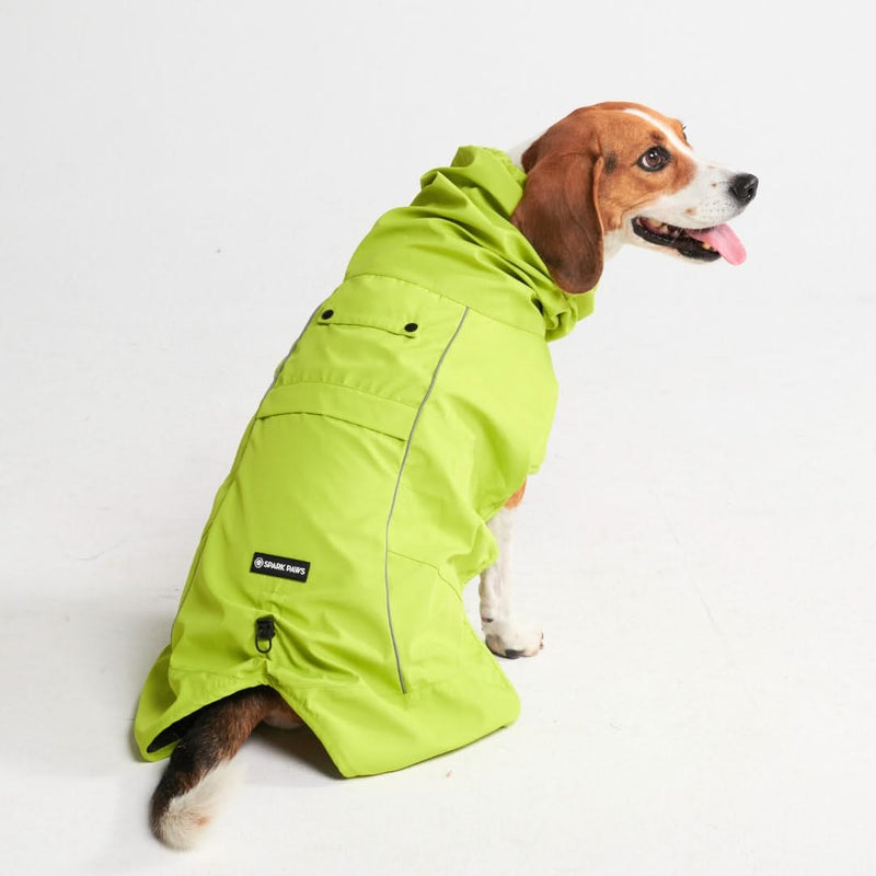 Dog Raincoat - Lime Green