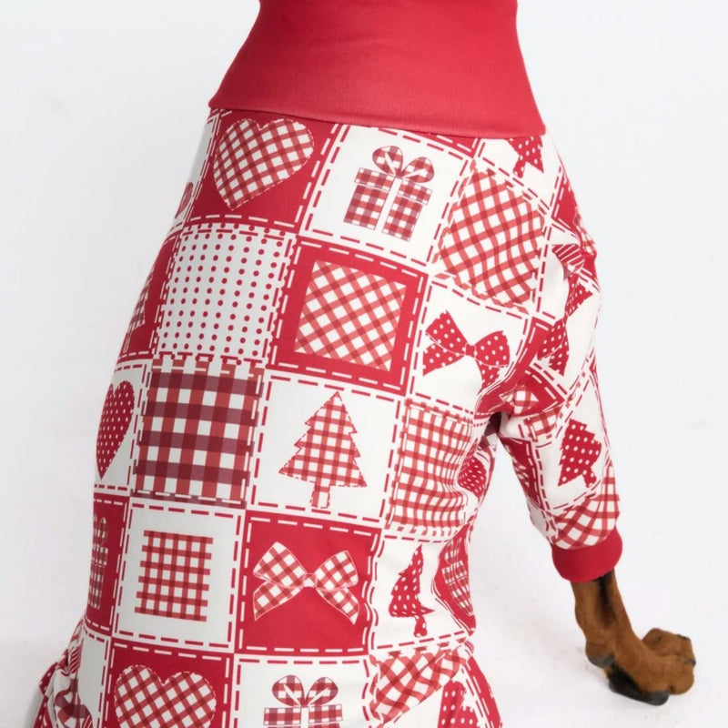 Pyjama de Noël pour chien - Patchwork Festif