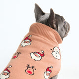 Pull de Noël en maille pour chien – Père Noël & Rudolphe