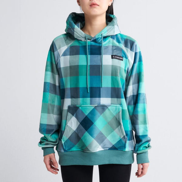 Pull à Capuche en velours - Carreaux