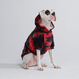 Rouge Noir Pull à Capuche en velours Pour Chien