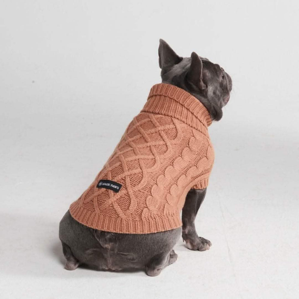 Pull en tricot pour chien - Marron – SPARK PAWS