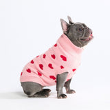 Pull en maille pour chien – Cœurs