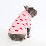 Pull en maille pour chien – Cœurs