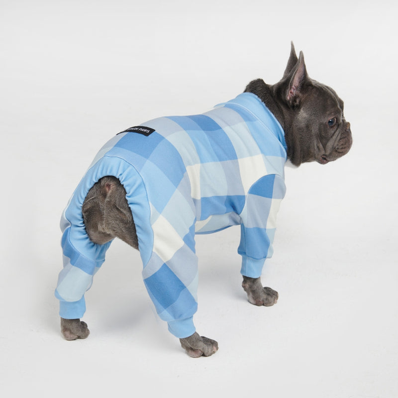 Pyjama pour Chien - Carreaux Bleus