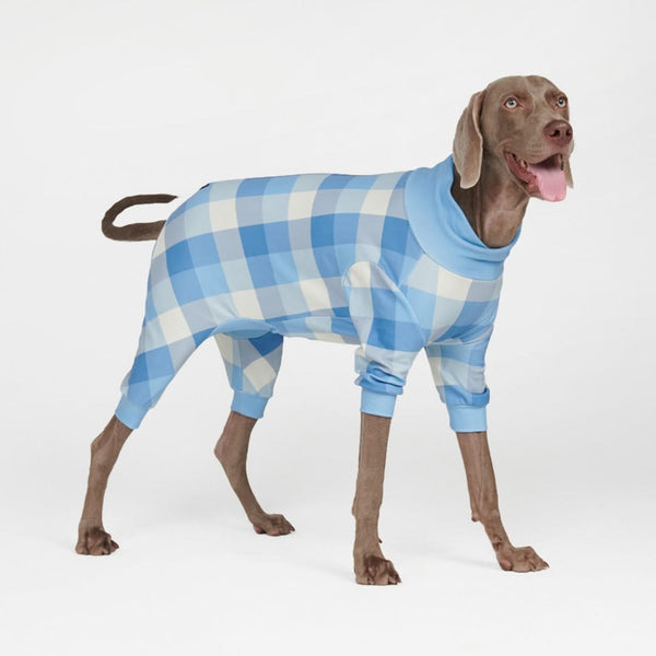 Pyjama pour Chien - Carreaux Bleus