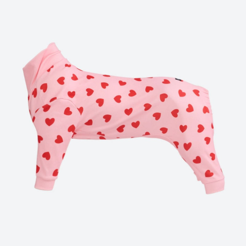 Pyjama pour chien - Cœurs Roses