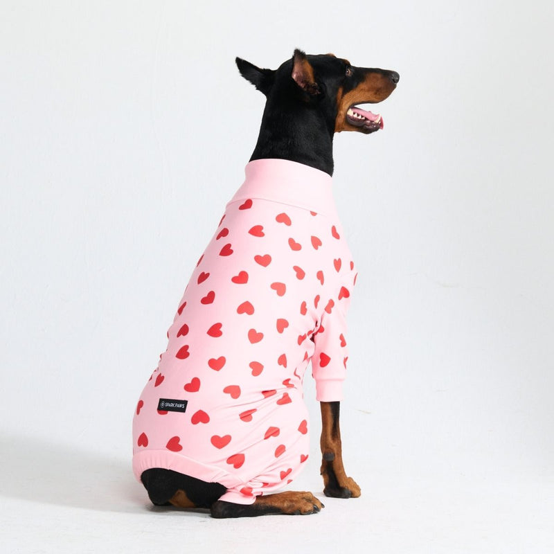Pyjama pour chien - Cœurs Roses