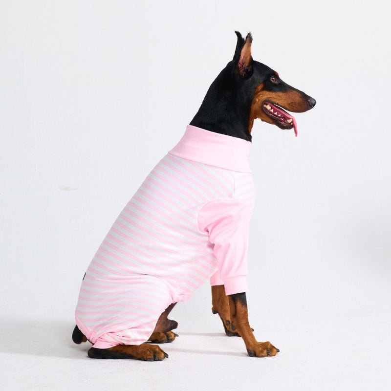 Pyjama pour chien - Rayures Roses