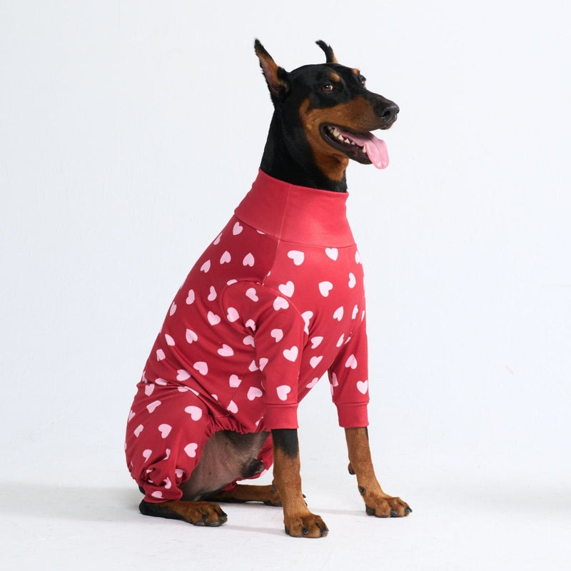 Pyjama pour chien - Cœurs Rouges