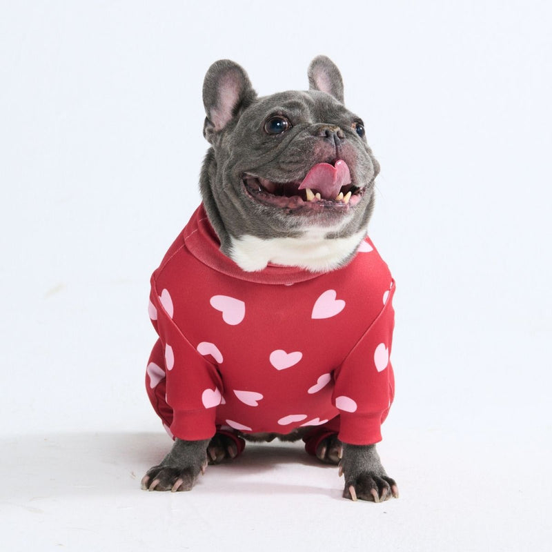 Pyjama pour chien - Cœurs Rouges
