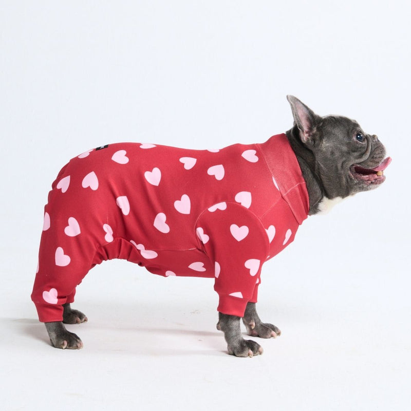 Pyjama pour chien - Cœurs Rouges