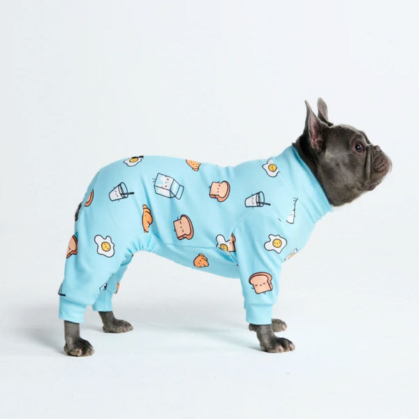 Pyjama pour chien - Petit Déjeuner Bleu