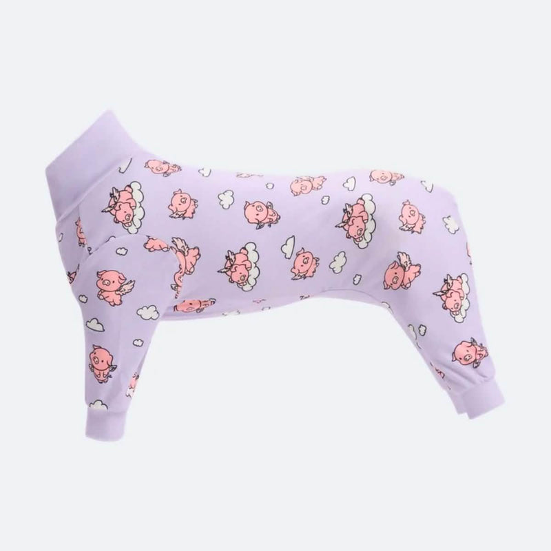 Pyjama pour chien - Quand les cochons volent - Violet