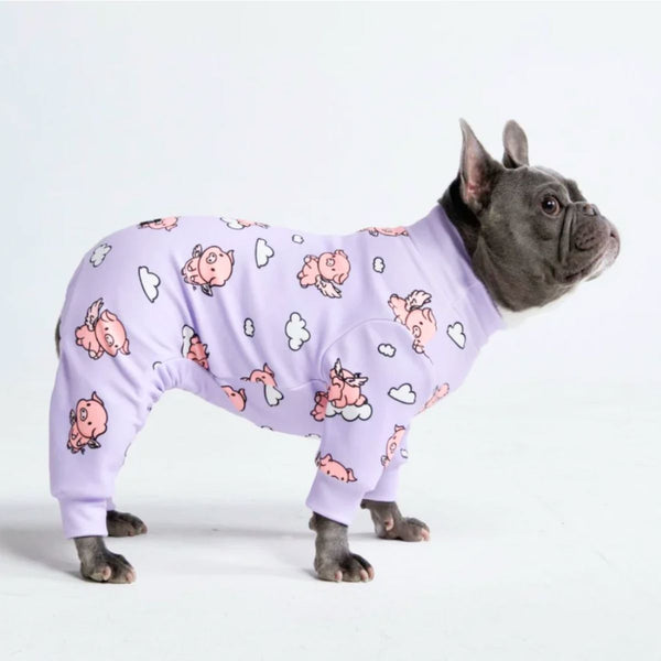 Pyjama pour chien - Quand les cochons volent - Violet