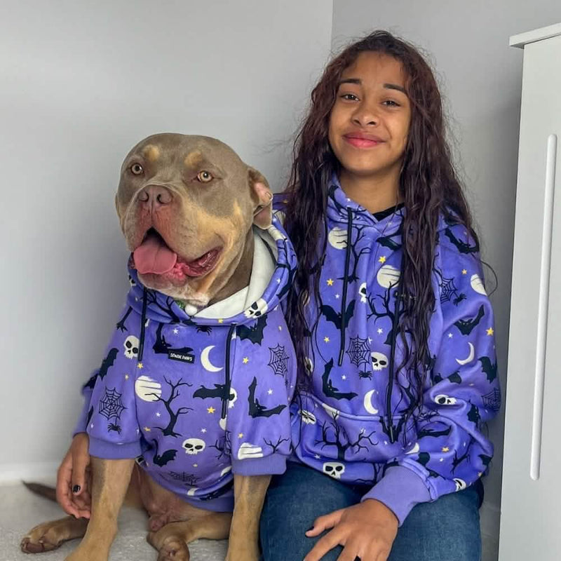 Sweat à capuche Halloween pour chien - Violet
