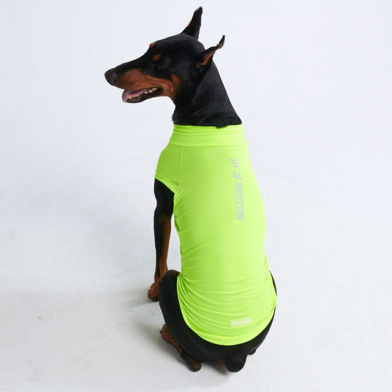 T-shirt pour chien avec écran solaire - Néon