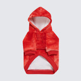 Pull à Capuche en velours Pour Chien - Rouge Rubis