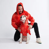 Pull à Capuche en velours Pour Chien - Rouge Rubis