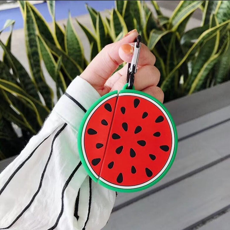 Housses de protection en silicone pour Airpod de couleur pastèque