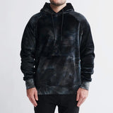 Sweat à capuche en velours humain - Noir Obsidienne