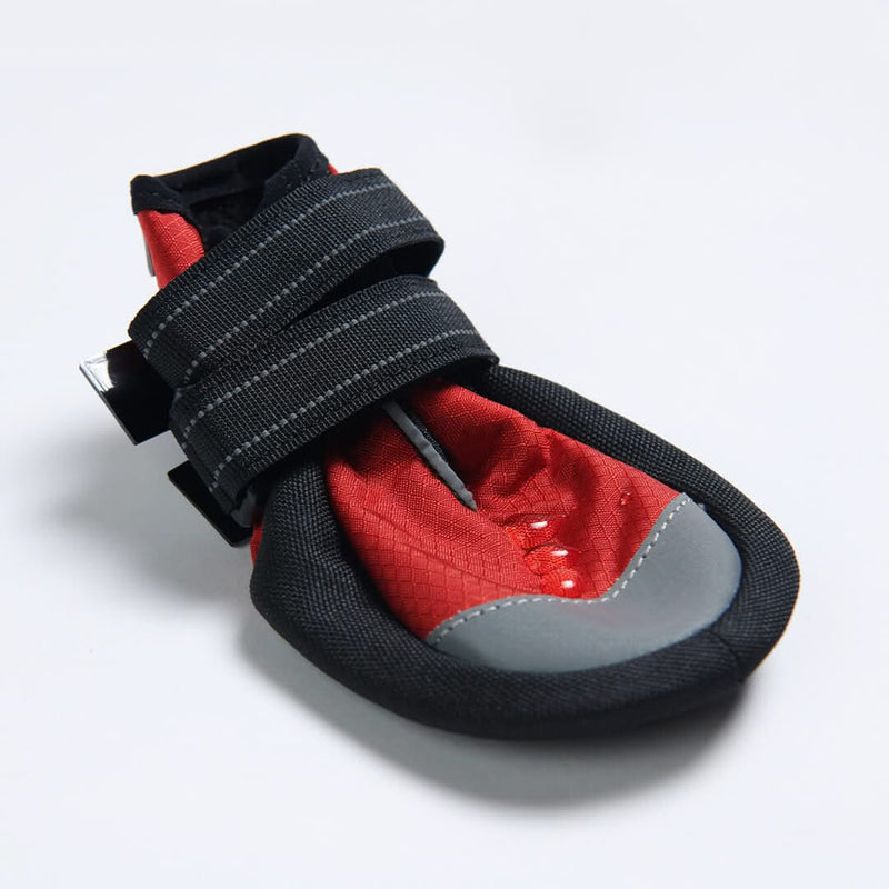Chaussure pour chien réfléchissante et résistante à l'eau - Rouge