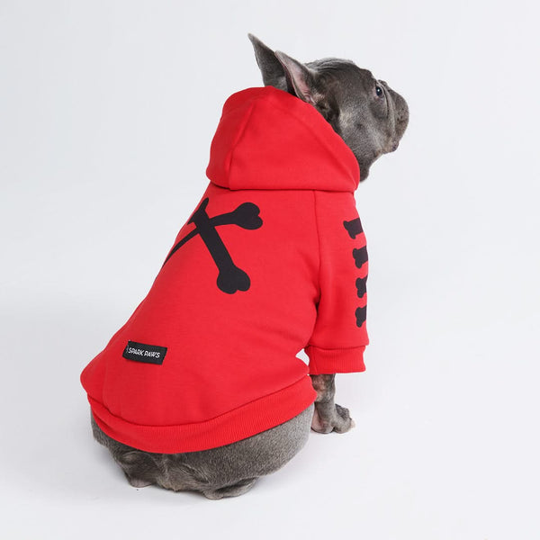 "WOOF" Pull à Capuche Pour Chien - Rouge